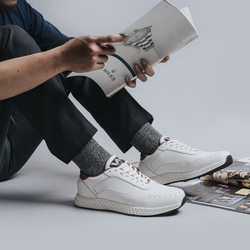 GARRETH WHITE |ManNeedMe x Lvnatica| Sepatu Sneakers Pria Casual ORI