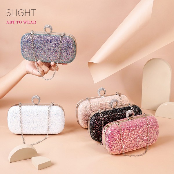 SLIGHT Clutch Tas Pesta Arabella Hitam