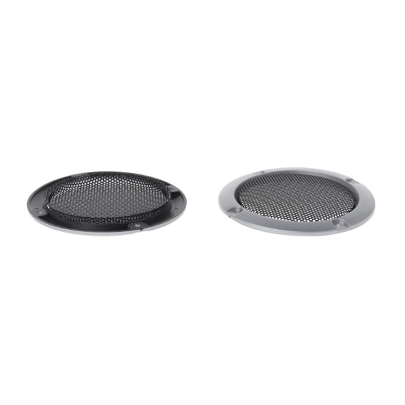 btsg 2PCS Speaker Grills 3&quot; Protective Subwoofer Frame Grille Cover Steel Mesh Decorative Circle DIY Accessories