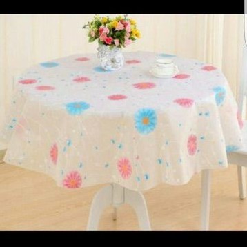 TAPLAK MEJA BULAT BUNDAR LINGKARAN ANTI AIR DAN MINYAK TABLE CLOTH