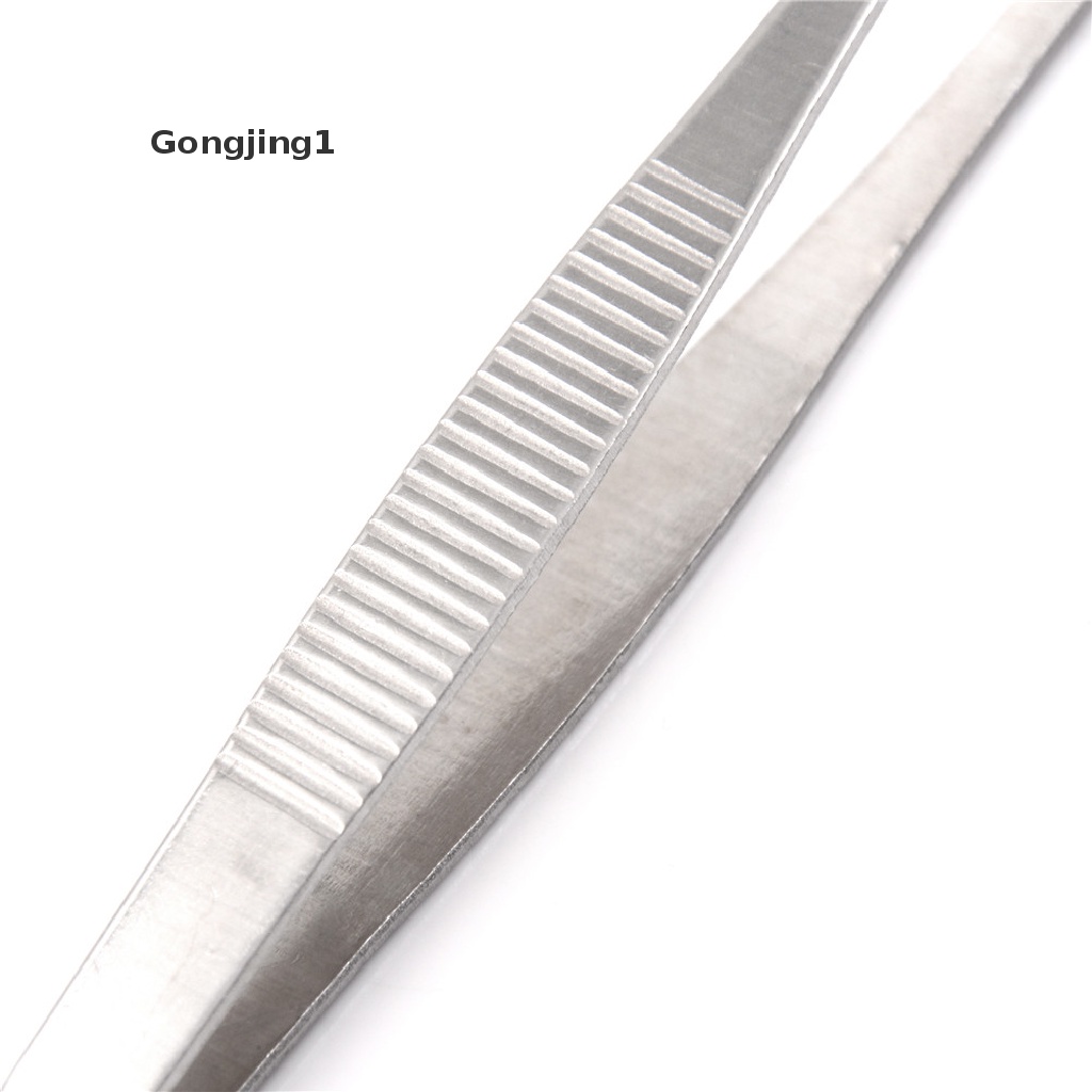 Gongjing1 Pinset Panjang Lurus Bahan Stainless Steel Untuk Tanaman Akuarium / Bbq