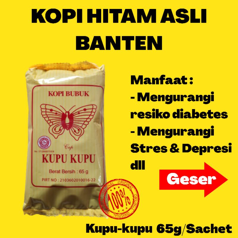 

Kopi Hitam Bubuk Asli Tanpa Ampas Tanpa Gula Halus Murni Kopi Sachet Murah Renteng Cap Kupu Kupu Asli Banten Rangkasbitung