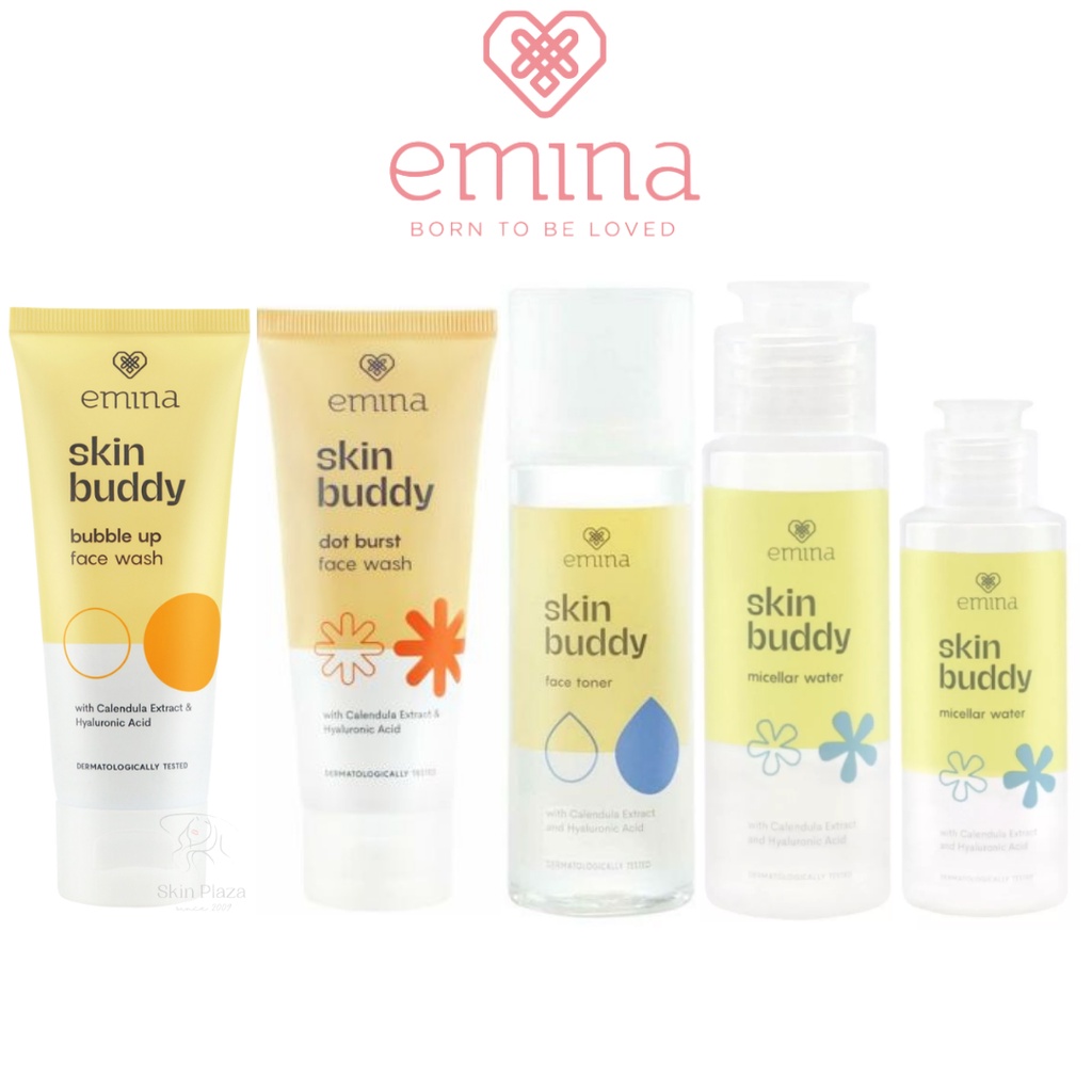 EMINA Skin Buddy Face Wash Bubble Up Dot Burst Toner Micellar Water SERIES