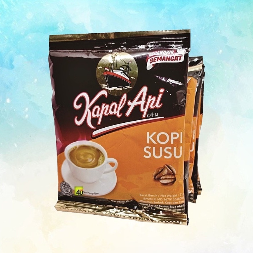 

KAPAL API Kopi Susu 1 Renceng 10 pcs 30 gram | Kopi Susu Cafe Milk Murni Asli Olahan Minuman Bubuk Kemasan Siap Minum Seduh Serbuk Instan Sachetan Renteng Rentengan Rencengan Ready to Drink Malang