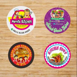  STIKER  LABEL Makanan Minuman Kue  Produk Skincare 