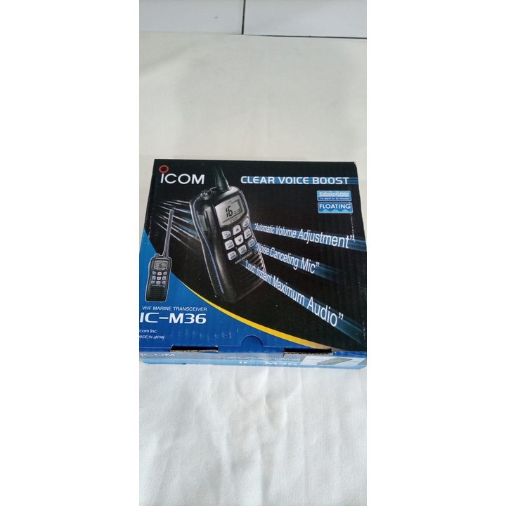 HT Icom Marine M36 (6Watt) Anti Air Garansi 1 Tahun Walkie Talkie | IC-M36 Tahan Air IP67 (156.025 - 157.425MHz) Handy talky | Icom M 36 IP67 handy talky Radio