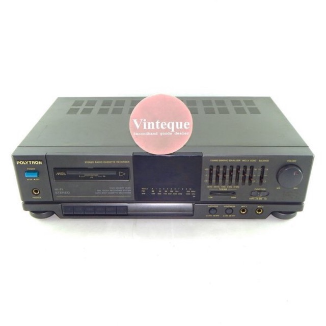 Tape Deck Amplifier Vintage POLYTRON Stereo Radio Cassette Recorder DAT-59C Original