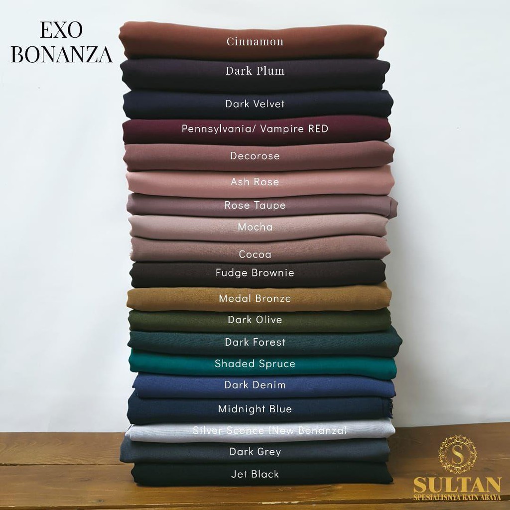 KAIN ABAYA SULTAN EXO BONANZA POLOS LENGKAP