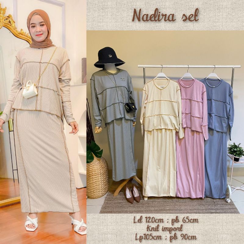 One Set Knit Rok Span #setelan knit baju terbalik