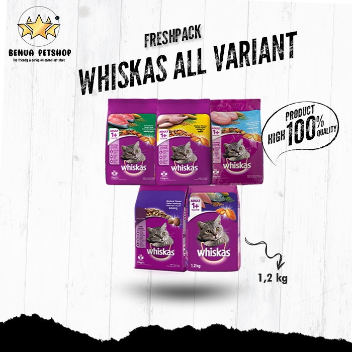 Makanan Kucing Kering WHISKAS 1,2kg All Varian