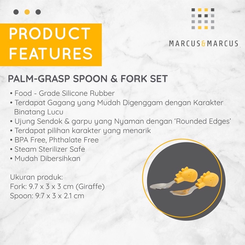 Marcus &amp; Marcus palm grasp spoon fork set