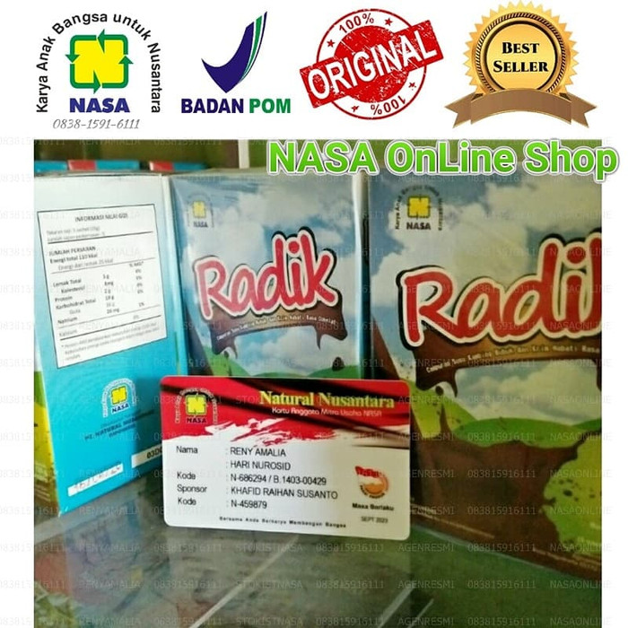 

Susu RADIK MADU COKLAT Kambing Ettawa Organik dengan 7 Herba Radix - Coklat