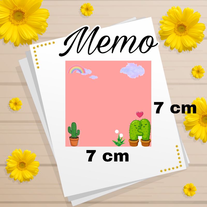 

MEMO KAKTUS 7 X 7 CM / MEMO KAKTUS MURAH / MEMO MURAH / MEMO TERMURAH / DIARY MINI / CATATAN KECIL / BUKU MINI / KERTAS MINI