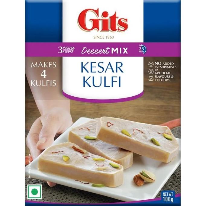 

`````````] Makanan india Gits Kesar kulfi mix 100g