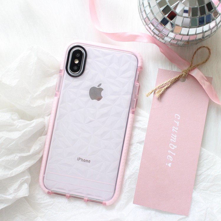 Soft Case TPU Shockproof Motif Berlian Simple untuk iPhone 11 12 Pro Max x 6 6S 7 8 7Plus xr xs max se 2020