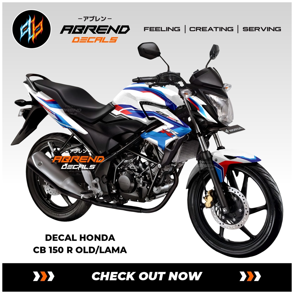 Decal Honda Cb 150R Old tri color Full Body / Stiker Motor Cb 150 R Lama Desain Custom