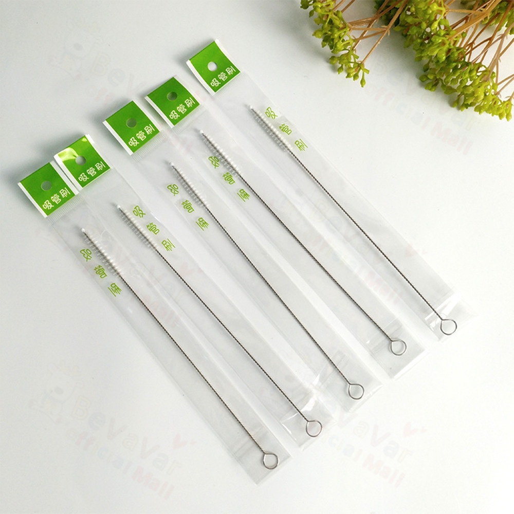 BEVAVAR Sikat Pembersih Sedotan /Sikat Sedotan Stainless 1Pcs