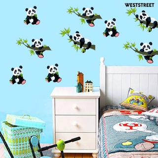 Stiker Dinding Bahan Mudah Dilepas Gambar Kartun Panda Untuk Dekorasi Kamar Anak
 #1