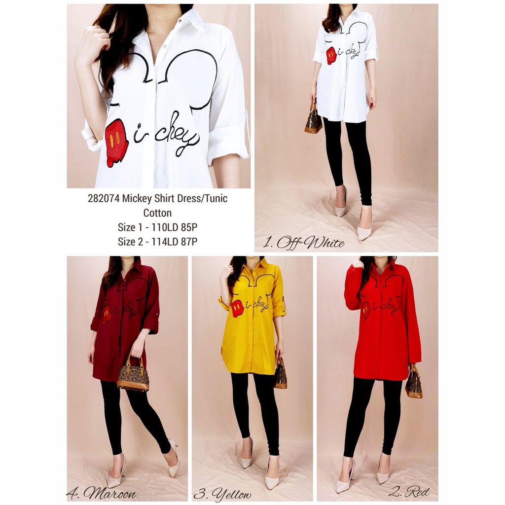 TUNIK WOMAN COTTON MICKEY MOUSE PREMIUM / TUNIK KATUN WANITA  / TUNIC