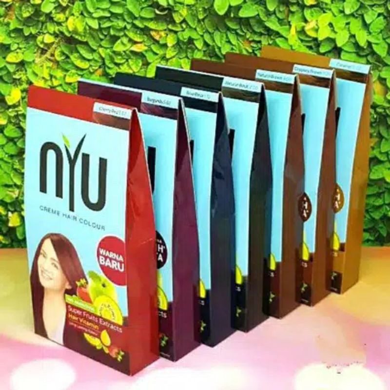 NYU HAIR COLOR | Semir Rambut Bleaching / Blue Black / Coppery / Natural Brown