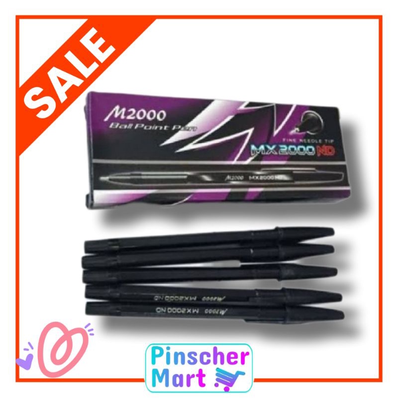 Pulpen BallPoint M2000 Hitam MX2000 ND (12 PCS) Per Pack