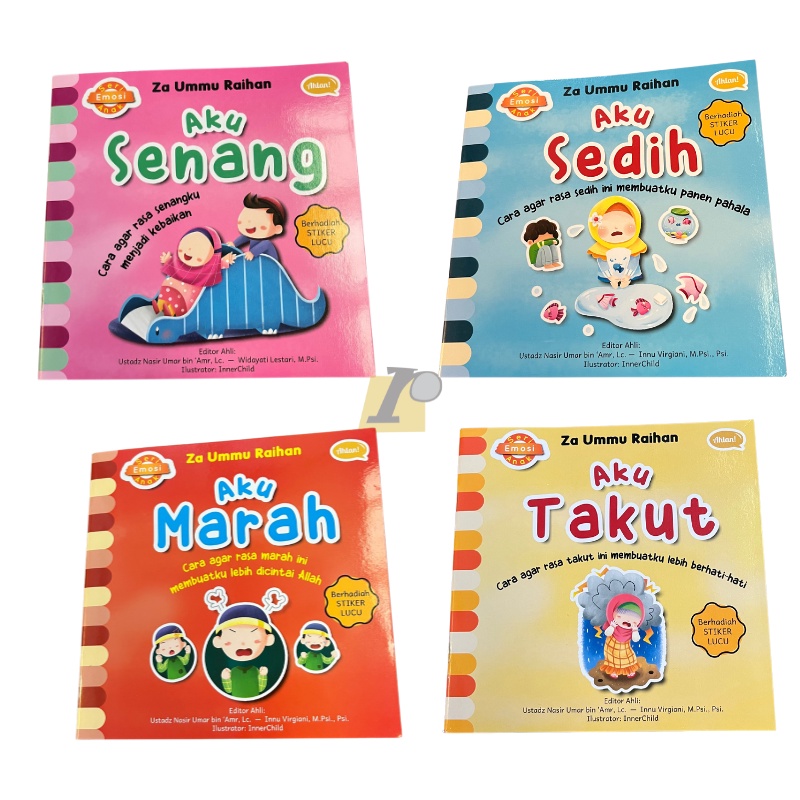 Buku cerita anak seri mengenal emosi | buku kado paket isi 4 | PAUD TK Balita