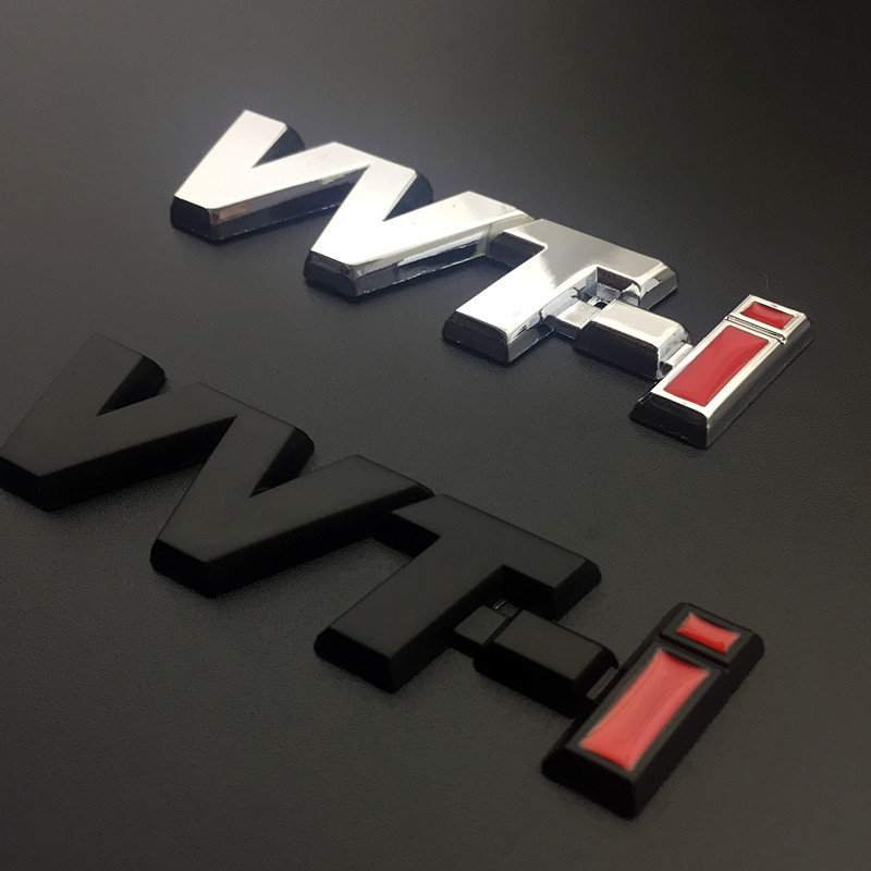 Stiker Emblem / Badge Logo VVT-i VVTi 3D Bahan Metal Untuk Fender Samping Mobil TOYOTA Camry COROLLA