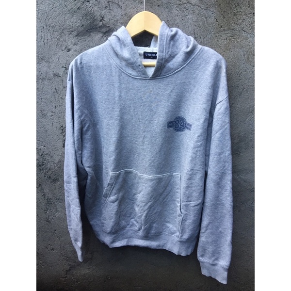 PULLOVER HOODIE UNIQLO GREY SECONDHAND
