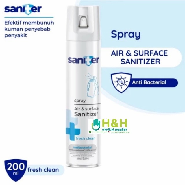 Saniter Spray 200 ml / Saniter Aerosol Spray / Saniter Desinfektan Spray