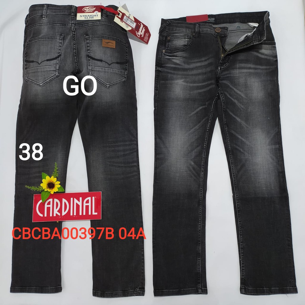 bb J 37-38 CARDINAL CBCBA Celana Panjang Jeans Reguler Fit Slim Fit Straight Slim Bawahan Laki-Laki
