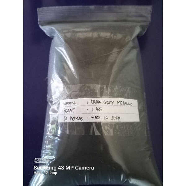 bubuk cat POWDER COATING warna DARK GREY METALLIC.harga KILOAN