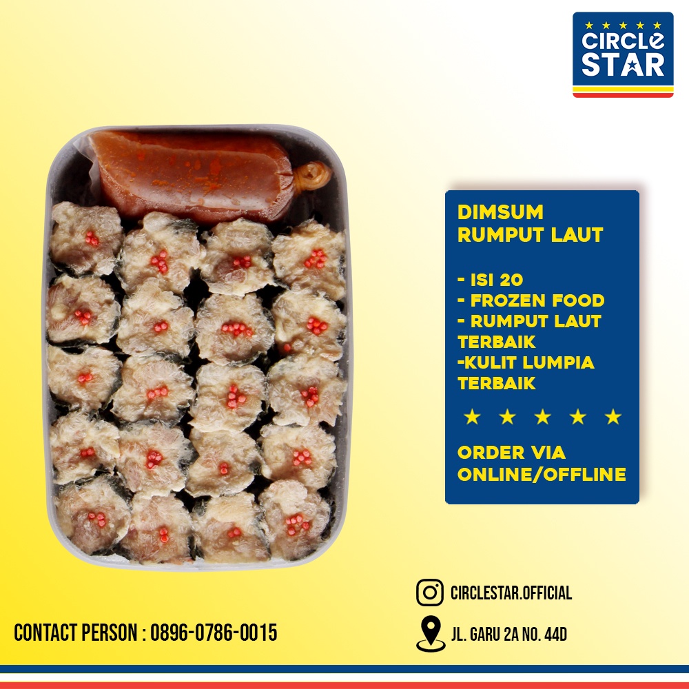 

FROZEN FOOD DIMSUM RUMPUT LAUT_20PCS/PAX