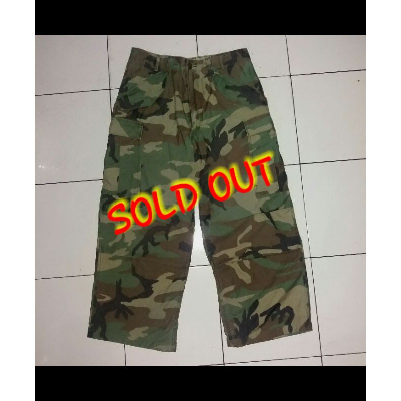 Trouser M65 Woodland Issue Us Army Celana Cargo Pria