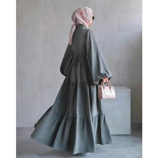 Arabelle Dress Kondangan Wedding Dress Gaun Pesta Muslimah Matt Shakila Premium Baju Lengan Balon Busui Friendly