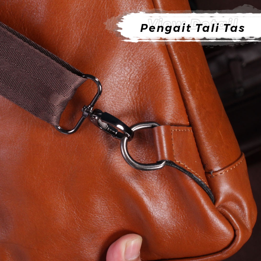 Tas Selempang Pria Kulit Sapi Asli Tas Slempang Pria Kulit Sling Bag Pria Berbahan Kulit Sapi Asli TP03 GARANSI ORIGINAL