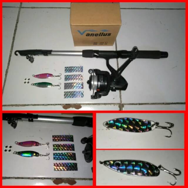 Set Pancing Murah Spoon Target ikan Kerapu, Barracuda, Cendro GT