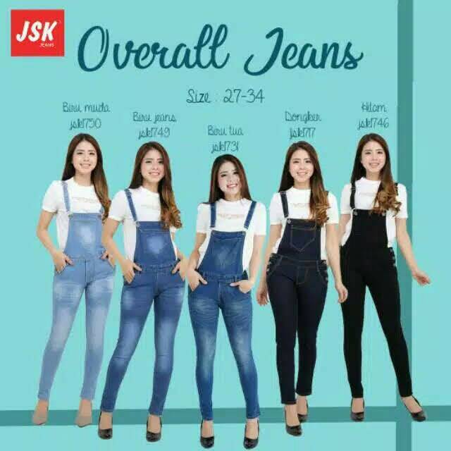  Size 27 34 Celana  Kodok  Overall Wearpack Skinny Jeans 