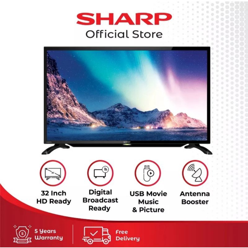 SHARP LED TV 32 Inch HD Digital - 2T-C32DD1i