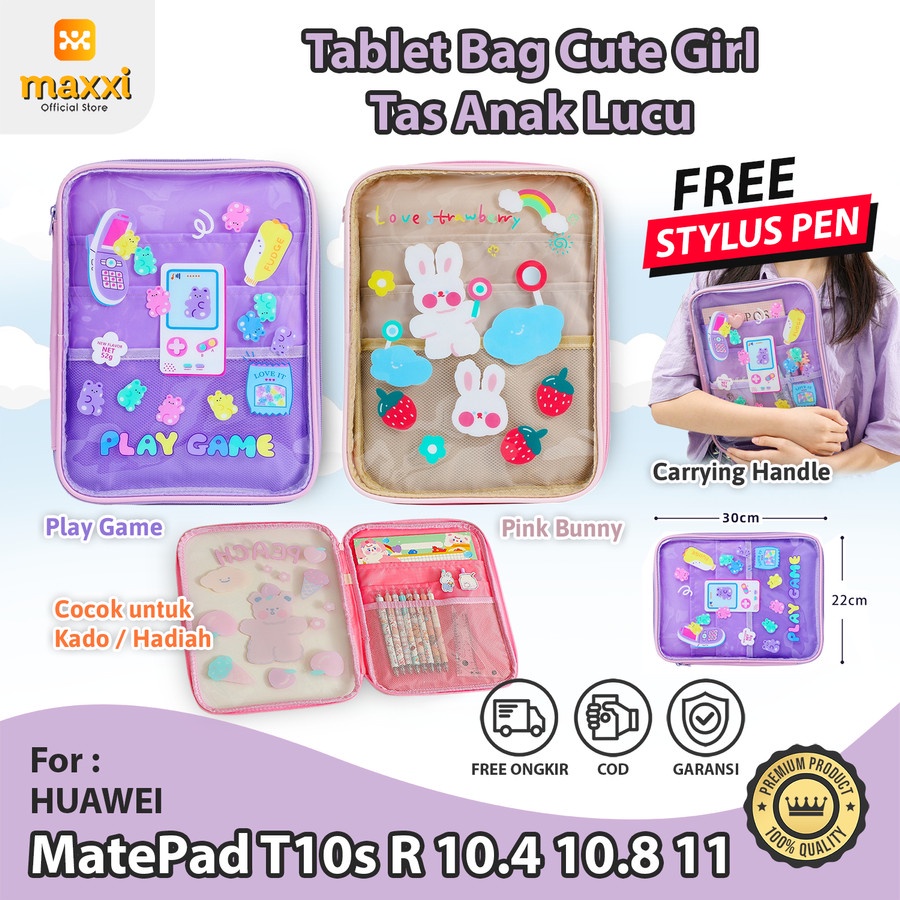 Huawei MatePad T10s R 10.4 10.8 11 Tablet Bag Cartoon Pouch Case Kid Sleeve Tas Premium Pouch Clutch