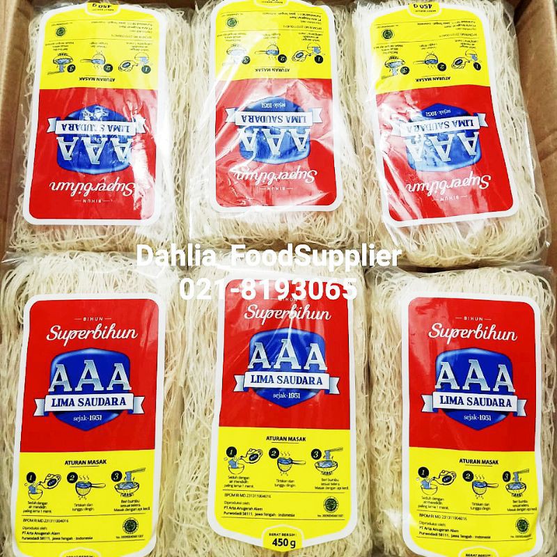 

450 gr SUPER BIHUN AAA Lima Saudara 450GR | bihun aa • bihun kering • bihun mentah • bihun murah
