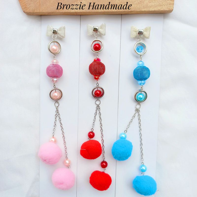 Bros Dagu Panjang Pompom Bros Dagu Juntai Mutiara Bros Dagu Murah Terbaru