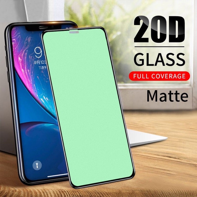 Matte Green Oppo A35  A55 4G A55 5G A95 A36 A56 5G A76 A96 A57 4G A57 5G A77 A97 Tempered Glass Ceramic Matte Green Anti Radiasi Full Layar