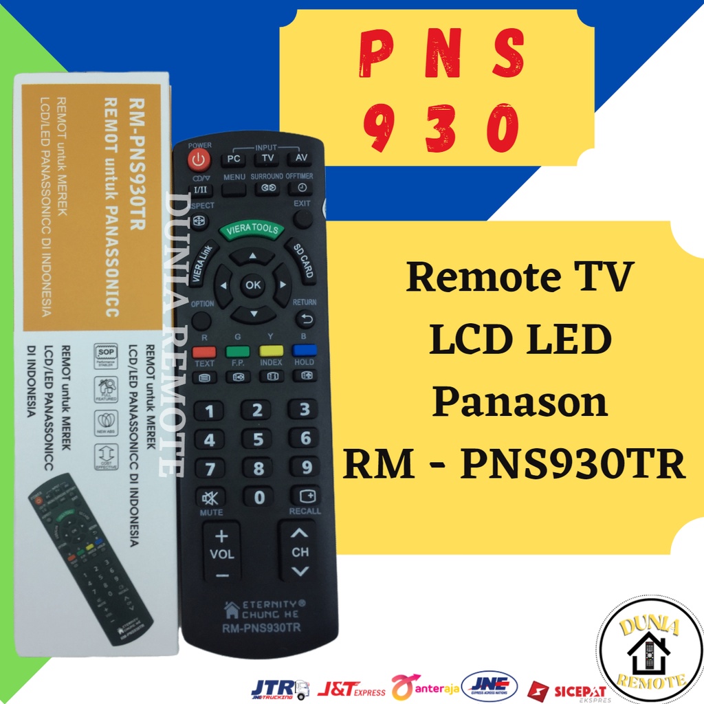 Remot / Remote TV Panasoni Multi LCD LED Viera PNS 930tr SERBAGUNA tanpa setting