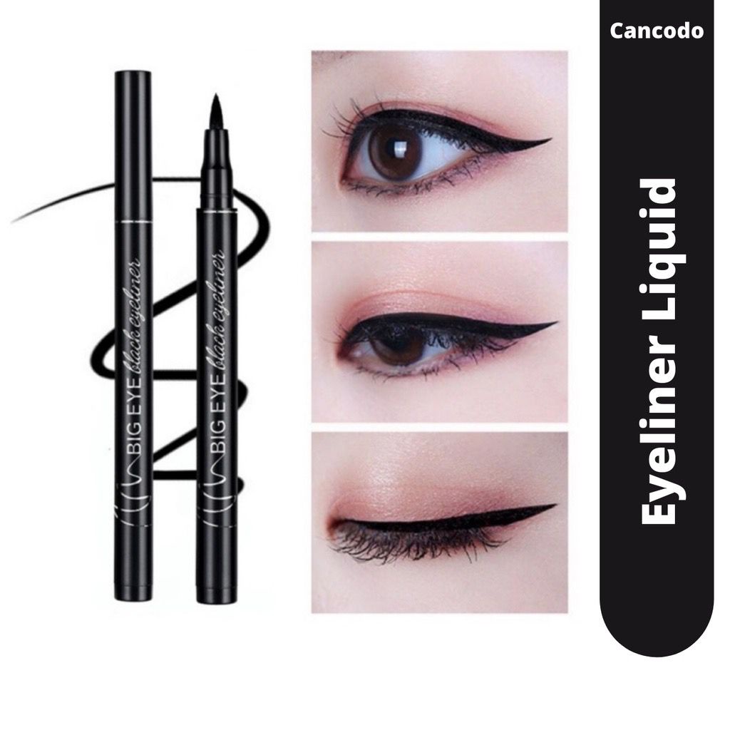 Big eye Eyeliner pensil alis korea cair warna hitam anti air make up