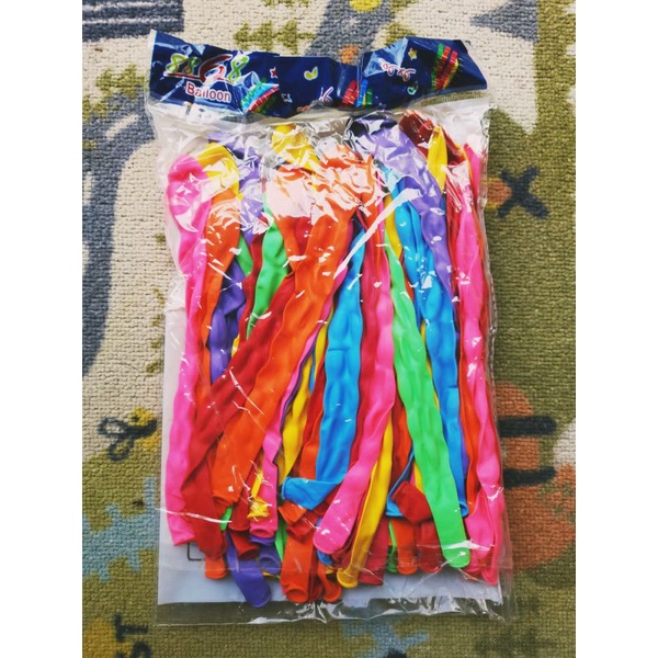 balon kacang besar / balon panjang isi 100pcs.