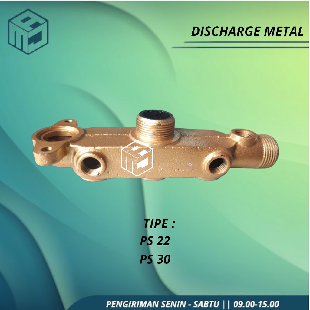 DISCHARGE METAL WATER OUTLET CHAMBER RUMAH TABUNG MESIN POWER SPRAYER STEAM CUCI MOTOR/MOBIL S22/30