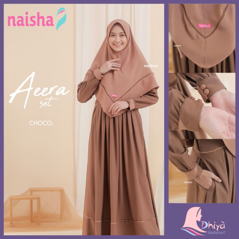 PROMO Gamis Set Khimar Syari Fashion Pakaian Wanita Muslim Terbaru New Aeera Set by Naisha