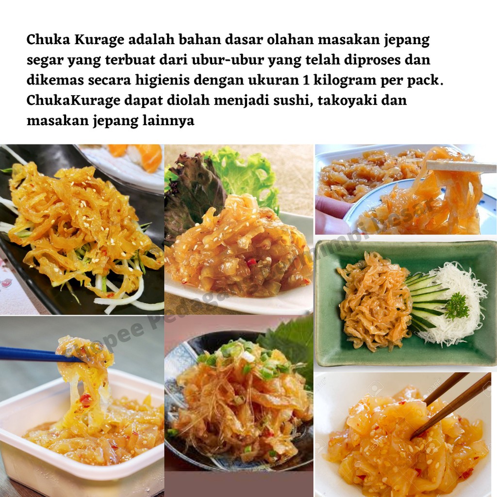 Chuka Kurage Share Size 250gr | Salad Ubur-Ubur | Salad Jellyfish