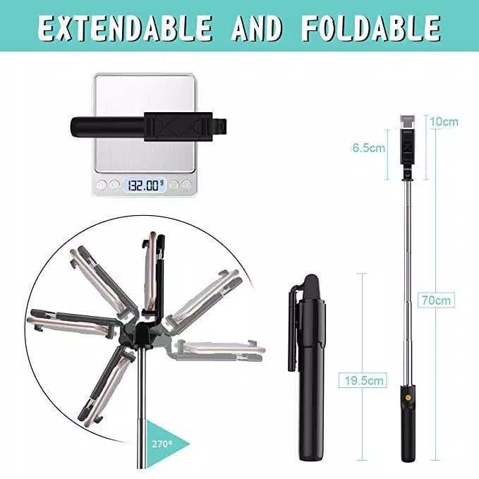 Tongsis Selfie Stick L01 3in1 Tripod &amp; Bluetooh Shutter Original