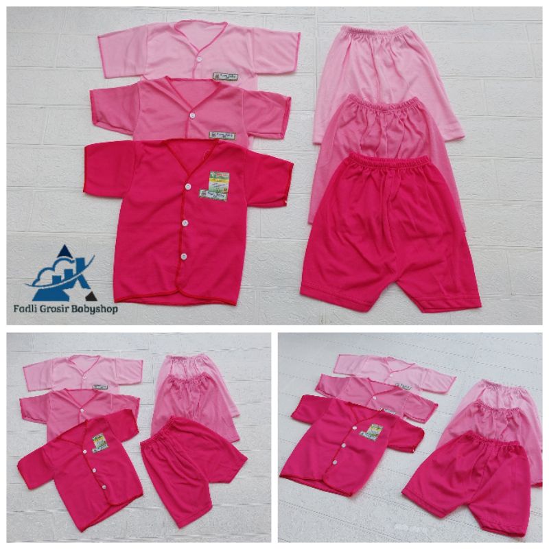 6 Pcs Baju Celana Bayi Newborn Lengan Pendek Series Cewe Terbaru